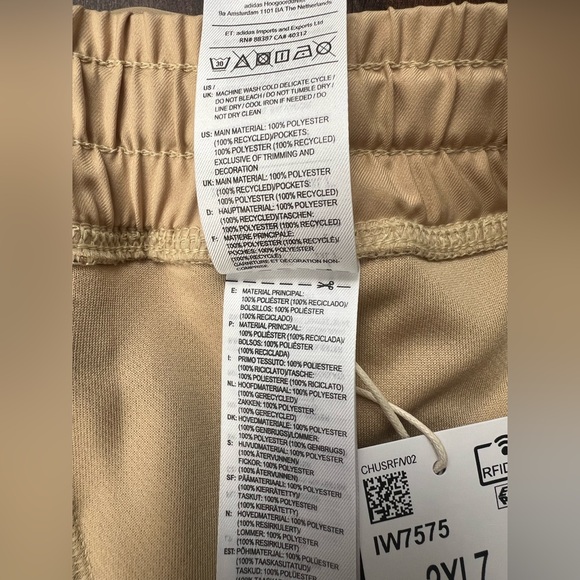 Adidas D4T Shorts Mens Size 2XL Beige Solid Logo Zipper Pockets IW7575 NWT - Picture 11 of 11